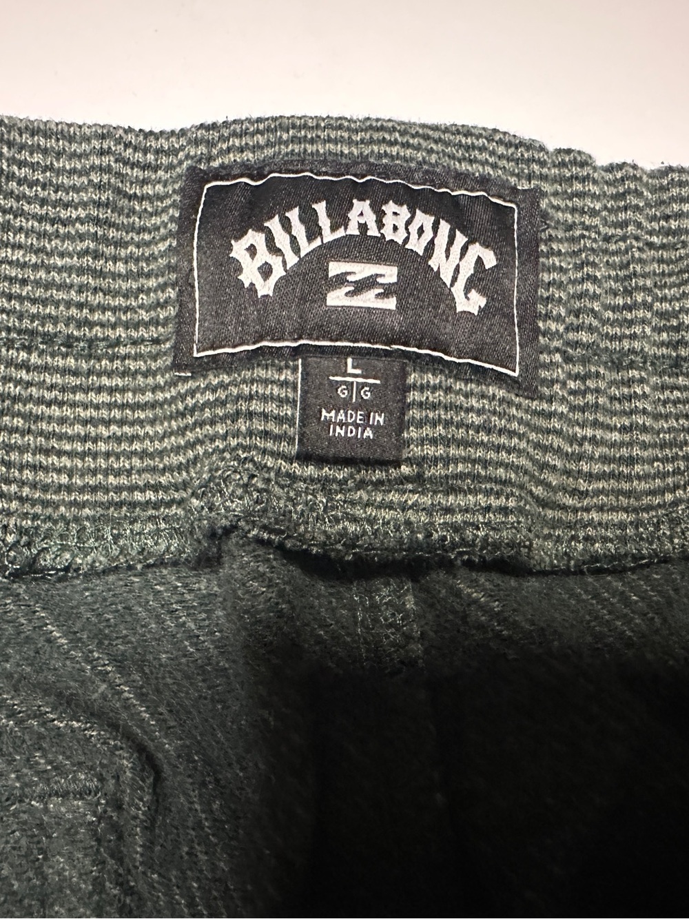 Billabong Olive Knit Drawstring Jogger Pull On Lounge Pants Size Large - Picture 8 of 13